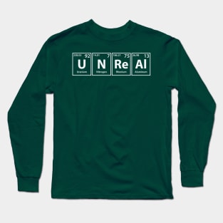 Unreal (U-N-Re-Al) Periodic Elements Spelling Long Sleeve T-Shirt